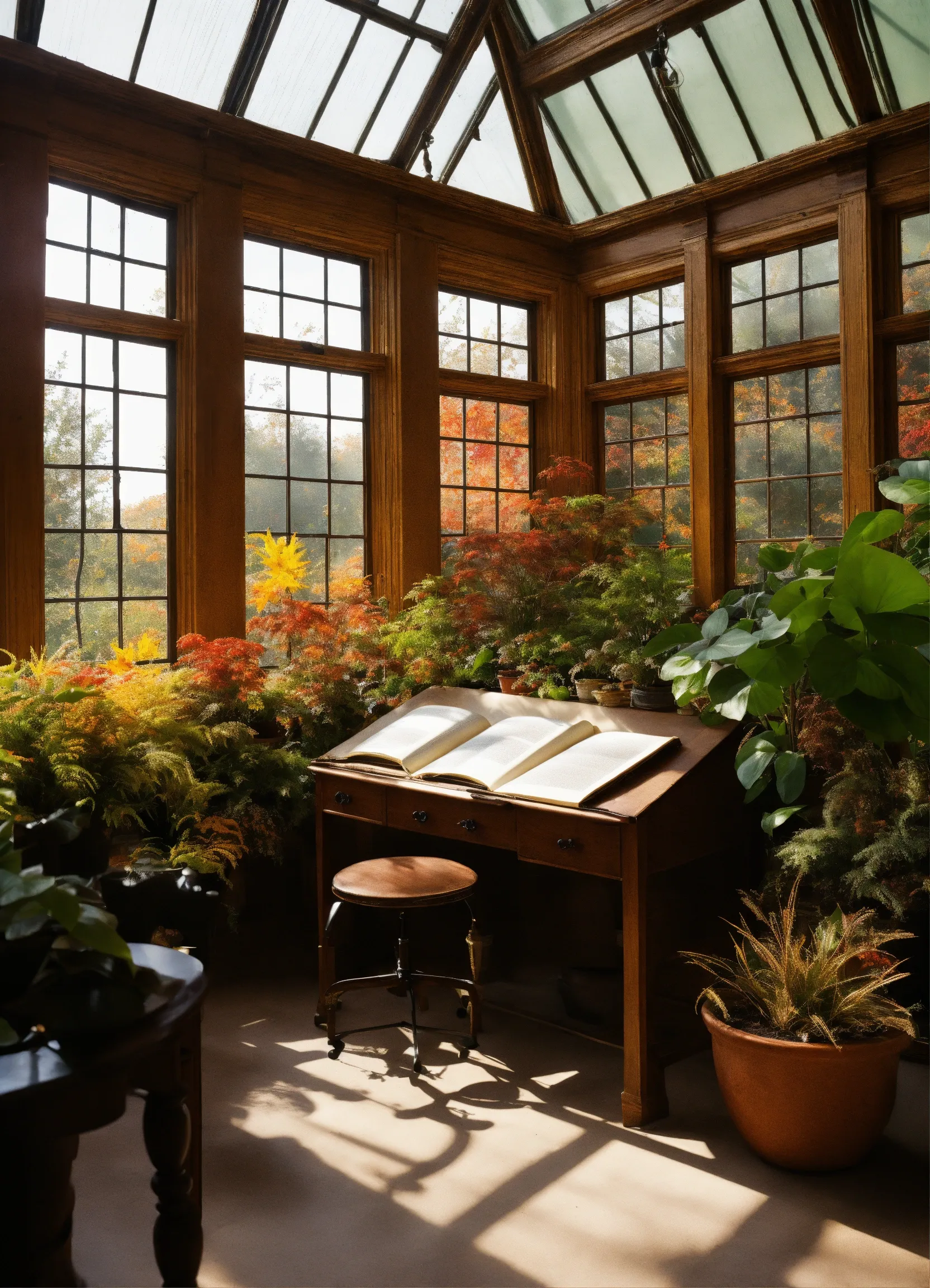 Peace lily with white flowers in modern container